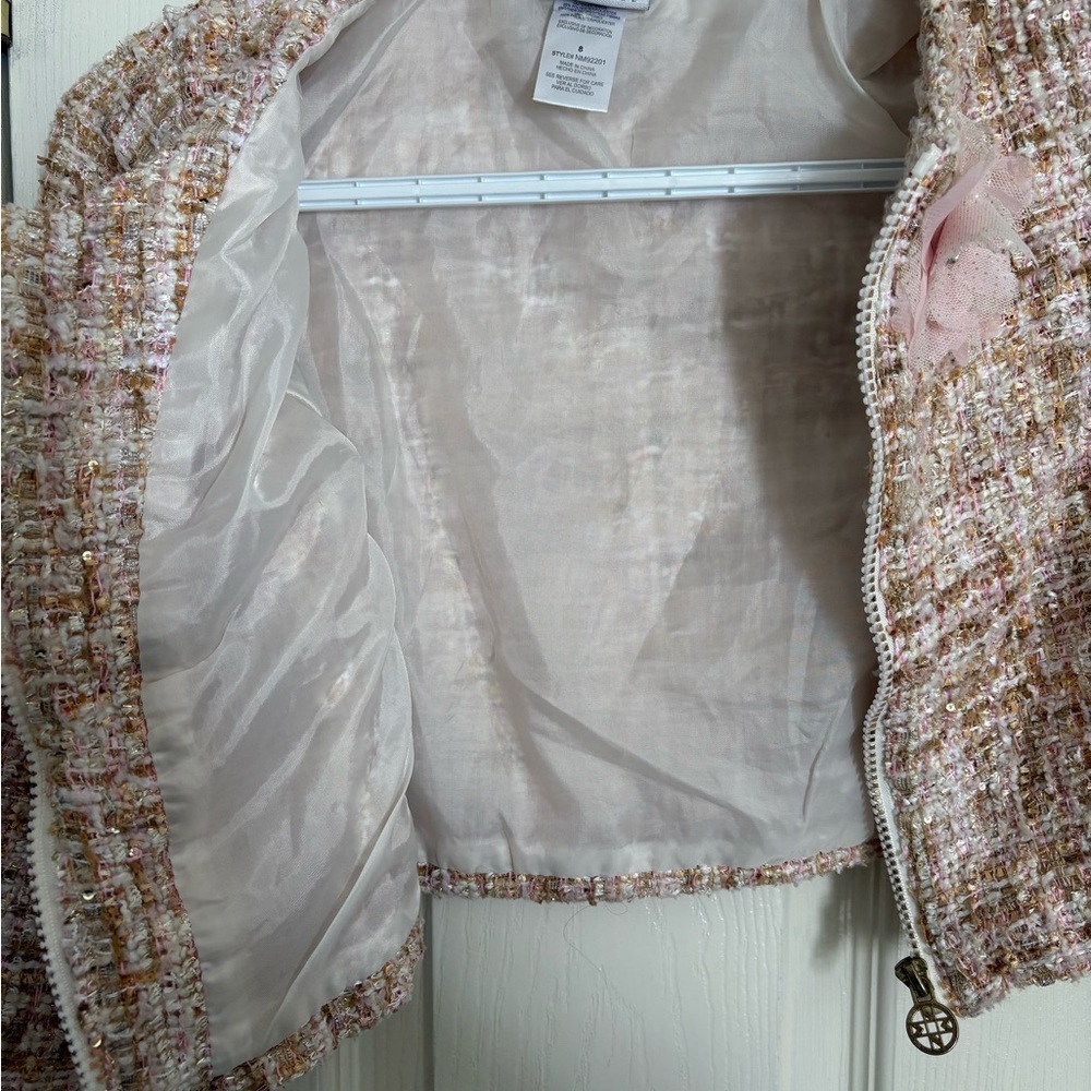 Pink Tweed Kids Nicole Miller Jacket - Picture 9 of 9